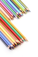 Rainbow colored pencils - close-up