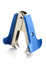 Staple remover on white background