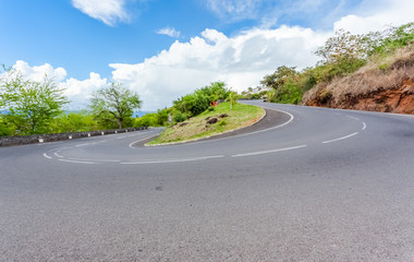 road in the mountains, Réunion Island 