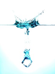 Water splash isolated on white background