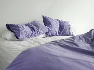 Pillows on bed