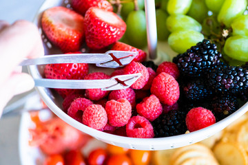Cheese and fruit plate