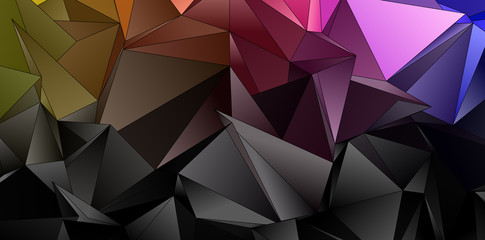 Obraz premium Abstract Low-Poly background. triangulated texture. Design 3d. Polygonal geometrical pattern. Triangular modern style