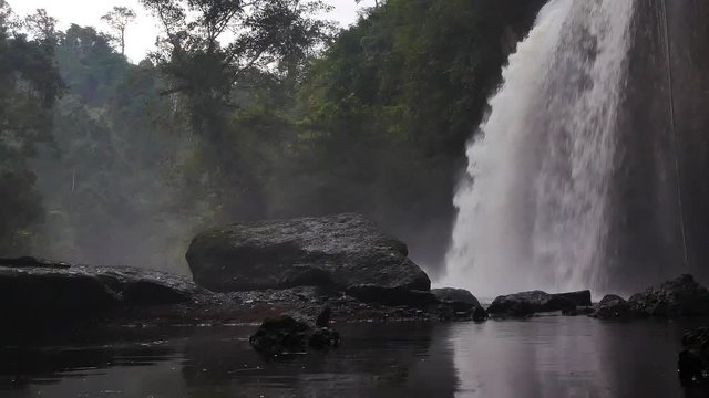 Haew suwat or Heo Suwat waterfall in Khao Yai National Park, Thailand- beautiful Waterfall.