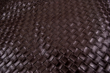 Brown luxury leather background with a mesh pattern.
