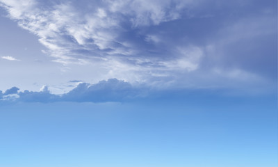 Background of blue sky and white clouds