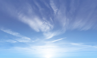 Obraz premium Background of blue sky and white clouds
