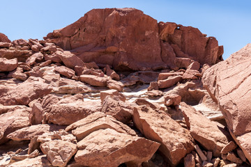 Rocks at Yerba Buenas petroglyph site. Near San Pedro de Atacama.