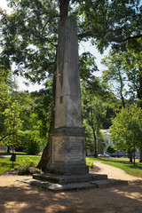 Heidleruv obelisk - monument to Karl Joseph Heidler Edler von Heilborn in Marianske Lazne. Czech Republic