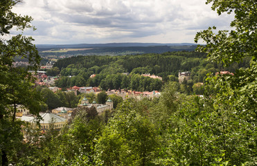 Panoramic view of Marianske Lazne. Czech Republic