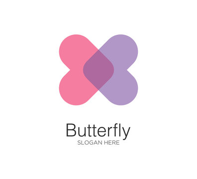 butterfly logo design vector concept
