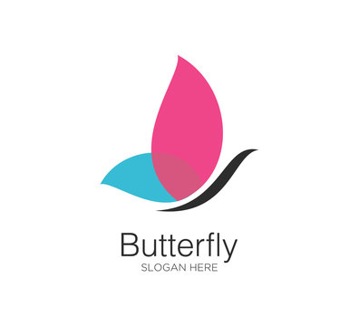 butterfly logo design vector concept