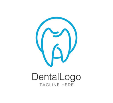 medical dental logo design vector concept