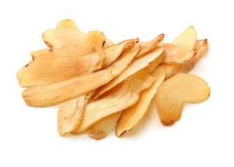 Gastrodia elata on white background 