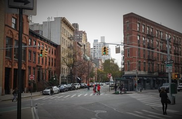 Typical New York buildings - obrazy, fototapety, plakaty