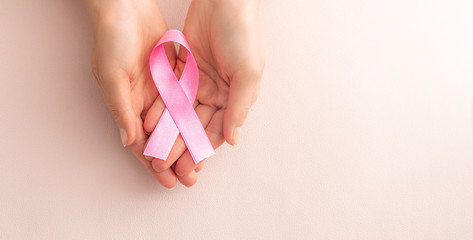Pink ribbon concept. National cancer survivor day.