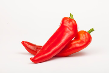 red hot pepper isolated on white background