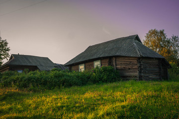 old barn in the field