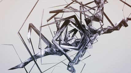 Abstract Art • DYSTOPISCHE ÄSTHETIK“ [N°034] • Fraktale Grafik Serie ⁞ 3D Illustration © Jacqueline Weber