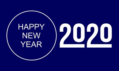 Happy new year 2020 template banner. Editable vector