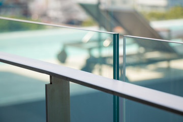 modern flat metal railing