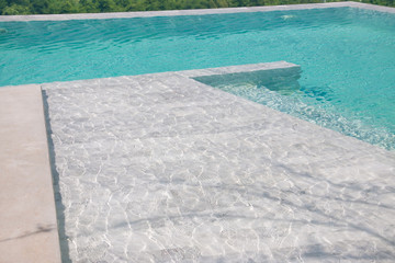 relaxing with the infinity pool