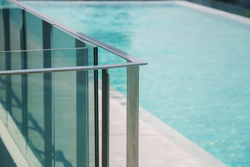 modern flat metal railing