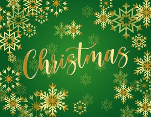 christmas background with snowflakes and place for text