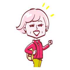 元気なおばあちゃん　アウトドア