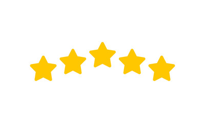 Five stars customer product rating review. vector illustration.