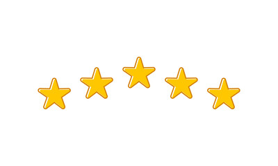 Five stars customer product rating review. vector illustration.
