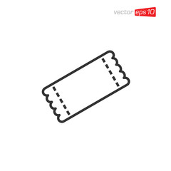 Ticket Icon Design Illustration Vector