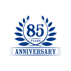 85 years logo design template. Eighty fifth anniversary vector and illustration.
