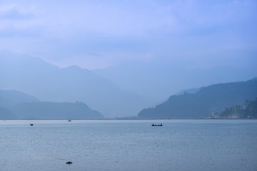 Evening on Fewa Lake