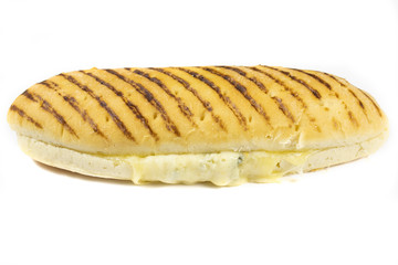 panini sandwich on a white background