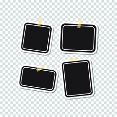 Set of empty photo frames. vector illustration
