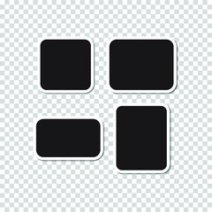 Set of empty photo frames. vector illustration