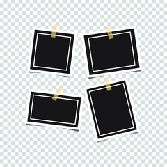 Set of empty photo frames. vector illustration
