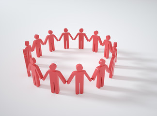 3D rendering illustration people icon concept picture