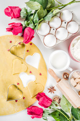 Valentine day baking background