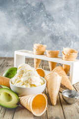 Vegan avocado ice cream