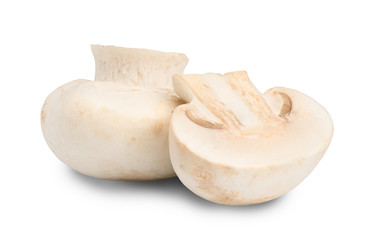 Two champignon mushroom