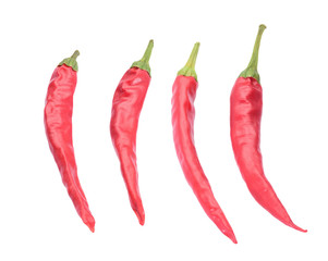 red chili pepper isolate on white