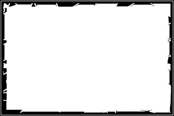 Frame black on white background in grunge style