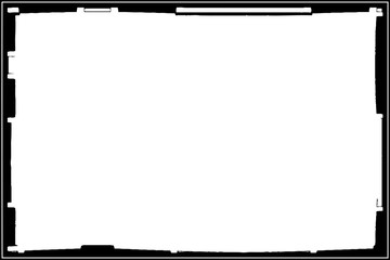 Frame black on white background in grunge style