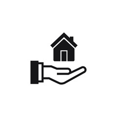 House in hand icon design, property for Sale. vector illustration