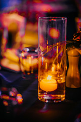 yellow candle light decoration