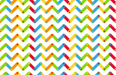 Zig zag kids seamless pattern. Abstract colorful vector background. Joy playful vector graphics