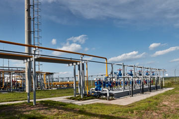 Gas industry, gas transport system. Gas pipeline. Gas pipes, stop valves and appliances for gas...