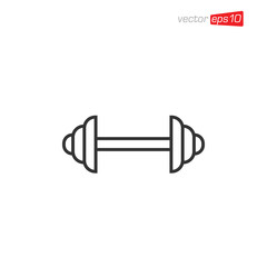 Barbell Icon Logo Design Vector